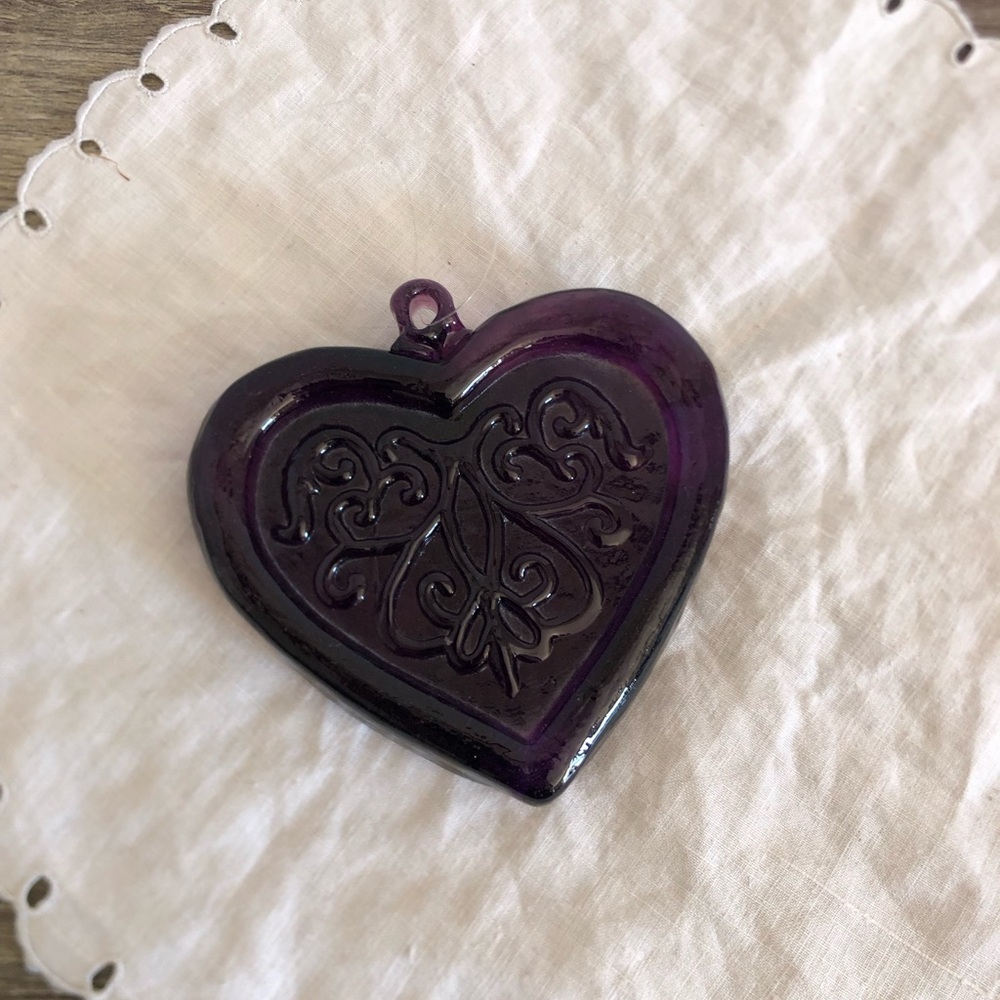 Handmade Amethyst Heart Shaped Sun Catcher
